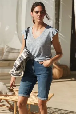 Next Denim Knee Shorts