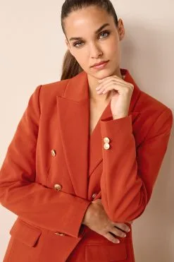 Next Button Detail Double Breasted Blazer -Women's Shirts & Blouses Sales 507 0F8s4