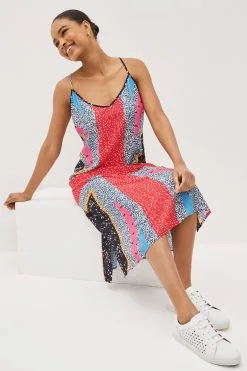 Next Blue Coronation Racer Back V-Neck Midi Slip Summer Dress -Women's Shirts & Blouses Sales 547 714s3