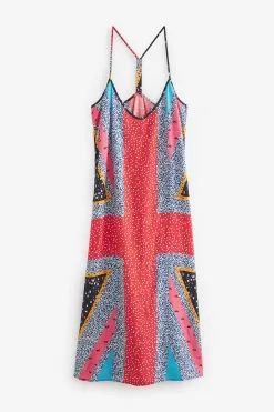 Next Blue Coronation Racer Back V-Neck Midi Slip Summer Dress -Women's Shirts & Blouses Sales 547 714s5