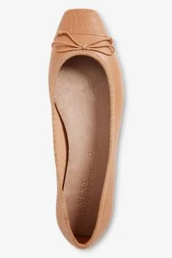 Next Forever Comfort® Leather Square Toe Ballerina Forever Comfort Shoes -Women's Shirts & Blouses Sales 678 914s5