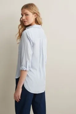 Next Blue And White Stripe Long Sleeve Smart Shirt -Women's Shirts & Blouses Sales 915782s3