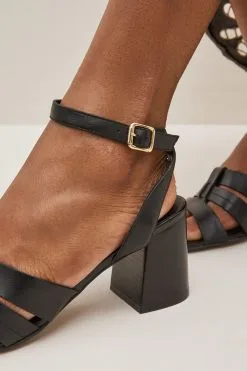 Next Signature Leather Weave Block Heel Sandals -Women's Shirts & Blouses Sales A1C888s3