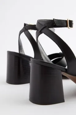 Next Signature Leather Weave Block Heel Sandals -Women's Shirts & Blouses Sales A1C888s6