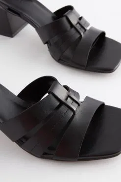 Next Signature Leather Weave Block Heel Sandals -Women's Shirts & Blouses Sales A1C888s7