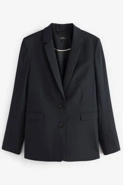 Next Navy Blue Heavy Duty Tailored Blazer Jacket -Women's Shirts & Blouses Sales A86 457s8