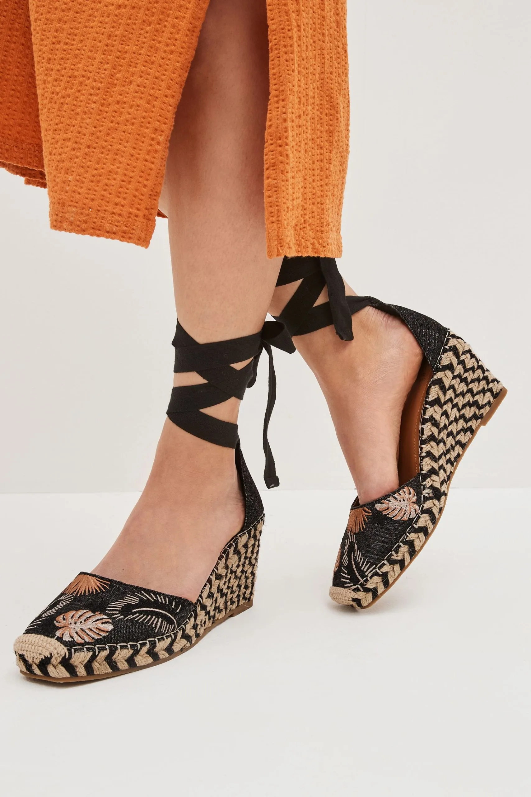 Next Forever Comfort® Wrap Square Toe Wedges 3 Next Forever Comfort® Wrap Square Toe Wedges