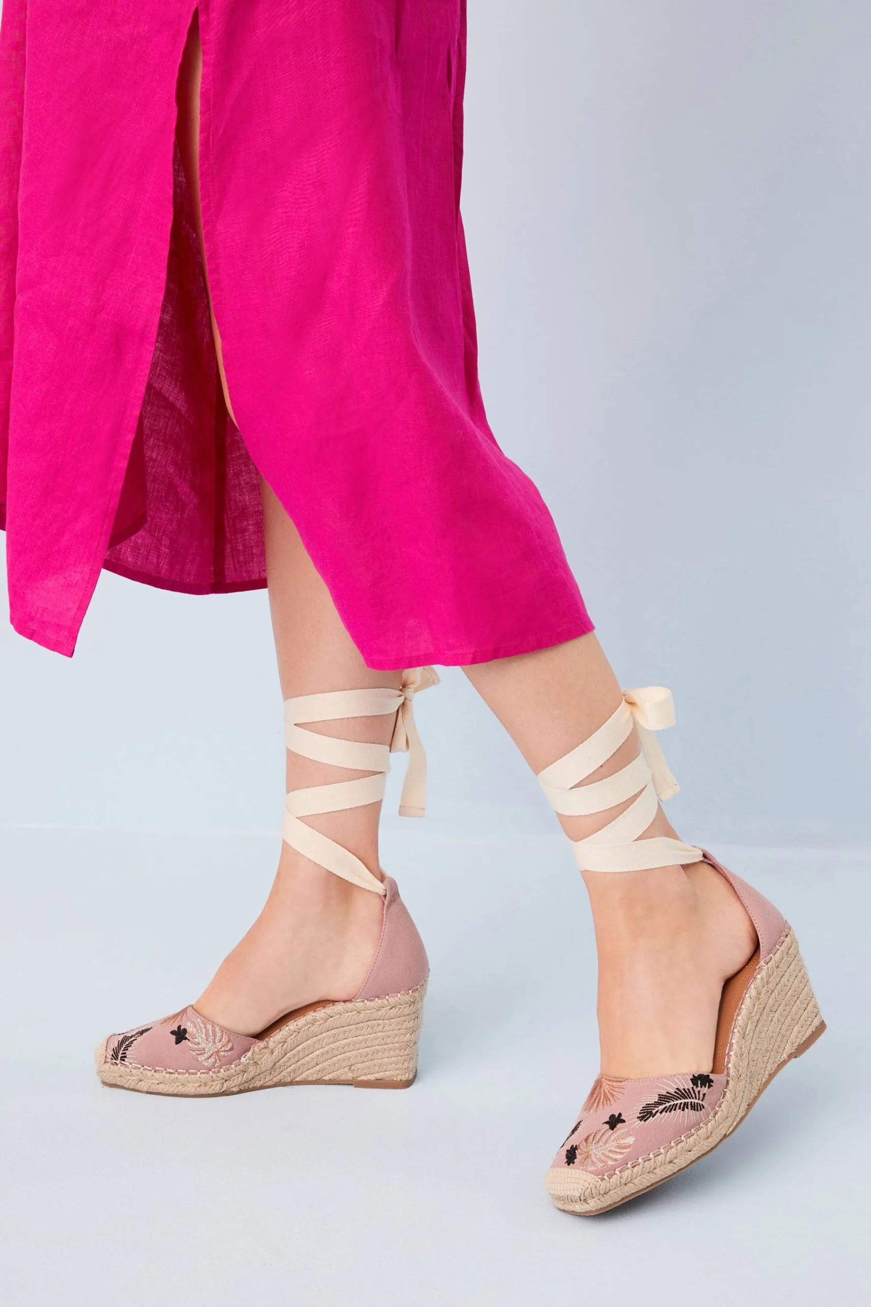 Next Forever Comfort® Wrap Square Toe Wedges 4 Next Forever Comfort® Wrap Square Toe Wedges - Image 2
