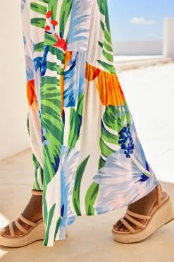 Next One Shoulder Plaited Midi Summer Dress -Women's Shirts & Blouses Sales C00521s4