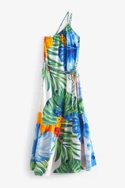 Next One Shoulder Plaited Midi Summer Dress -Women's Shirts & Blouses Sales C00521s7