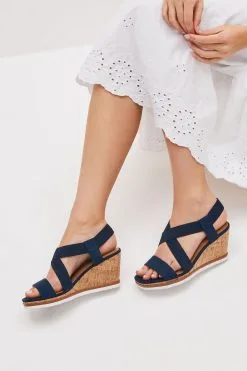 Next Forever Comfort® Elastic Cross-Over Wedges