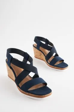 Next Forever Comfort® Elastic Cross-Over Wedges -Women's Shirts & Blouses Sales C00553s5