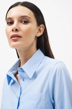Next Long Sleeve Cotton Formal Shirt With Pocket -Women's Shirts & Blouses Sales C00896s5