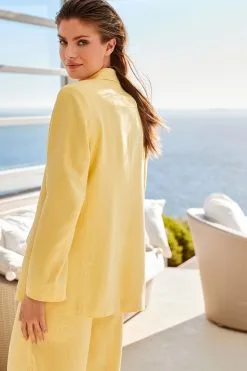 Next Linen Blend Single Breasted Blazer -Women's Shirts & Blouses Sales C03 357s3