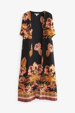 Next Orange Myleene Klass Floral Longline Kimono -Women's Shirts & Blouses Sales C03816s6
