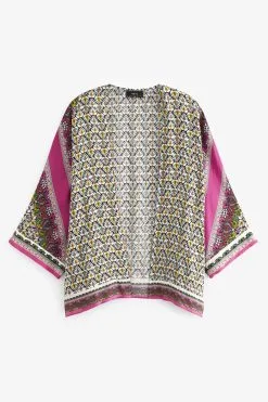 Next Pink Tile Print Kimono -Women's Shirts & Blouses Sales C08 479s6