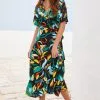 Next Wrap Midi Summer Dress 1 Next Wrap Midi Summer Dress -Women's Shirts & Blouses Sales C16 129s