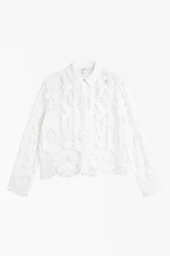 Next Premium Occasion Collared Lace Long Sleeve Shirt -Women's Shirts & Blouses Sales C16 383s5