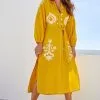 Next Linen Rich Embroidered Midi Summer Dress -Women's Shirts & Blouses Sales C21 238s
