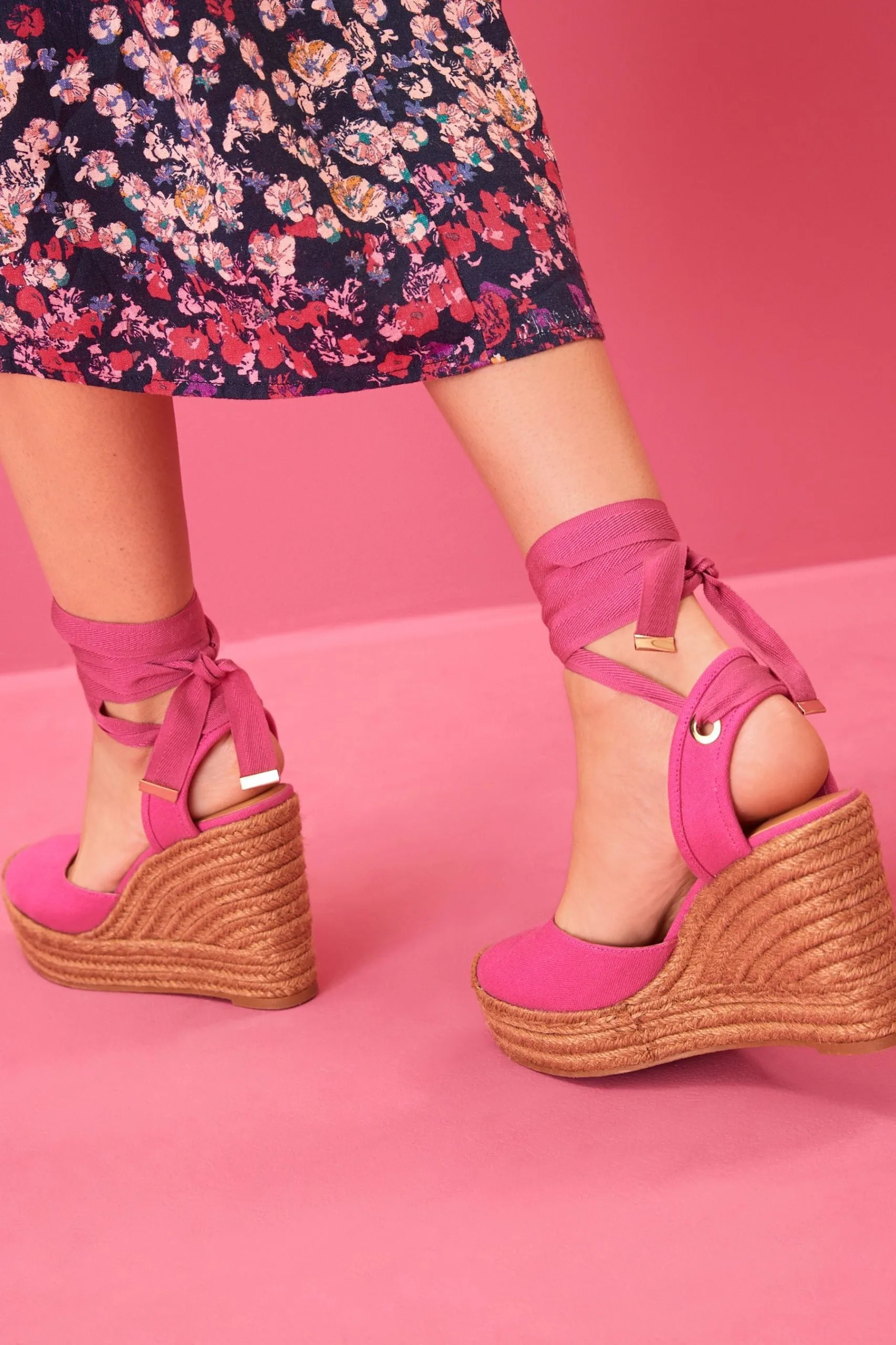 Next Forever Comfort® Tie Up Wedges 5 Next Forever Comfort® Tie Up Wedges - Image 3