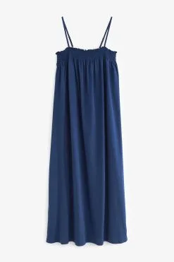 Next Strappy Cami Shirred Midi Dress -Women's Shirts & Blouses Sales C23 434s4