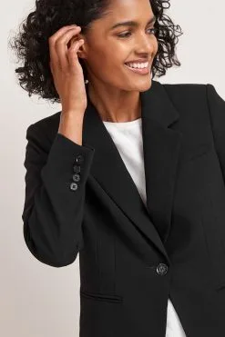 Next Crepe Single Breasted Blazer 10 Next Crepe Single Breasted Blazer -Women's Shirts & Blouses Sales C24 693s4