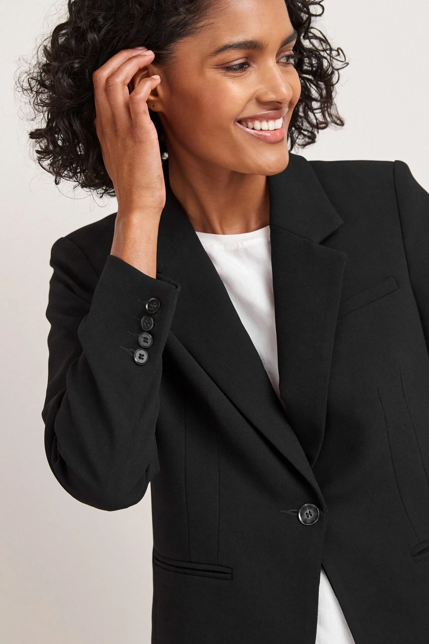 Next Crepe Single Breasted Blazer 6 Next Crepe Single Breasted Blazer - Image 4