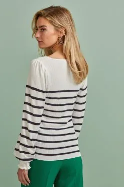 Next Button Cuff Sweetheart Neck Knit Top 11 Next Button Cuff Sweetheart Neck Knit Top -Women's Shirts & Blouses Sales C25 179s4