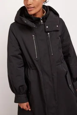 Next Black Shower Resistant Glam Hooded Parka -Women's Shirts & Blouses Sales C25 721s4