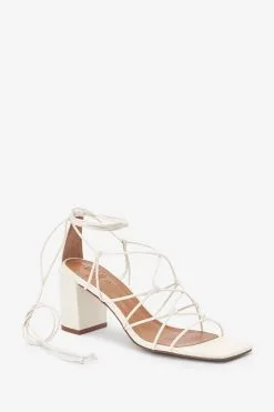 Next Signature Leather Caged Knot Block Heels -Women's Shirts & Blouses Sales C25 930s5