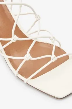 Next Signature Leather Caged Knot Block Heels -Women's Shirts & Blouses Sales C25 930s7