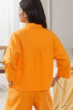 Next Linen Blend Button Through Top -Women's Shirts & Blouses Sales C26 964s3