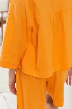 Next Linen Blend Button Through Top -Women's Shirts & Blouses Sales C26 964s5