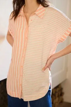 Next Short Sleeve Shirt With Linen 11 Next Short Sleeve Shirt With Linen -Women's Shirts & Blouses Sales C29 006s4