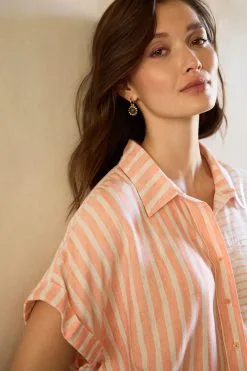 Next Short Sleeve Shirt With Linen 12 Next Short Sleeve Shirt With Linen -Women's Shirts & Blouses Sales C29 006s5