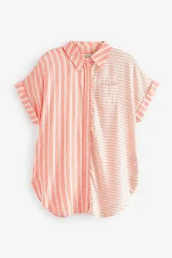 Next Short Sleeve Shirt With Linen 13 Next Short Sleeve Shirt With Linen -Women's Shirts & Blouses Sales C29 006s6