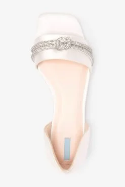 Next Ivory White Ivory White Forever Comfort Wedding Peep Toe Sparkle Knot Bridal Shoes -Women's Shirts & Blouses Sales C31 633s4