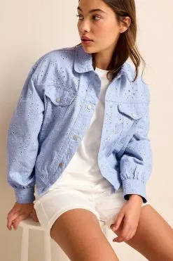 Next Cotton Rich Broderie Jacket
