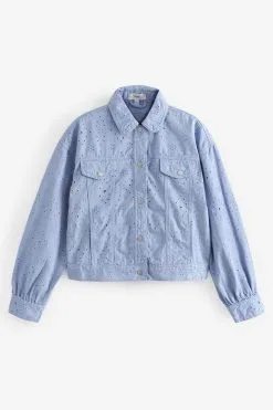 Next Cotton Rich Broderie Jacket -Women's Shirts & Blouses Sales C31838s5