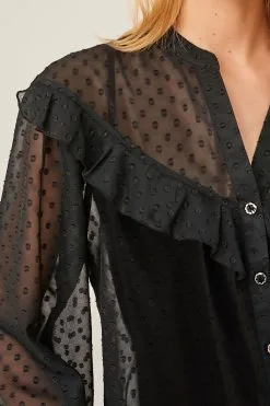 Next Dobby Frill Trim Blouse -Women's Shirts & Blouses Sales C33 651s4