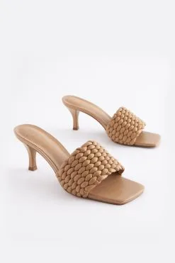 Next Signature Leather Padded Weave Mules -Women's Shirts & Blouses Sales C35772s3