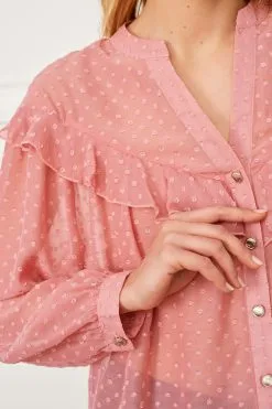 Next Dobby Frill Trim Blouse -Women's Shirts & Blouses Sales C36 550s4