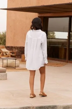 Next 100% Linen Long Sleeve Curved Hem Shirt -Women's Shirts & Blouses Sales C36 665s6