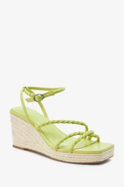 Next Forever Comfort® Twist Strap Detail Square Toe Wedge Sandals -Women's Shirts & Blouses Sales C38 740s7