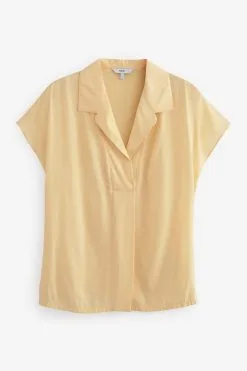 Next Collared V-Neck Satin Front Shirt 11 Next Collared V-Neck Satin Front Shirt -Women's Shirts & Blouses Sales C41 199s5