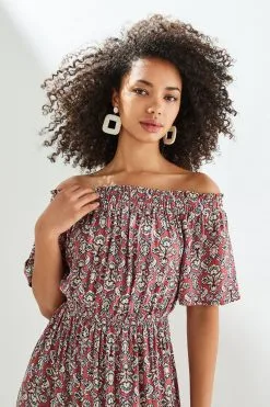 Next Off Shoulder Midi Summer Dress -Women's Shirts & Blouses Sales C43 925s4