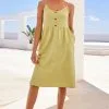 Next Button Down Cotton Cami Summer Dress -Women's Shirts & Blouses Sales C45 666s