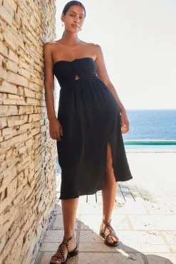 Next Bandeau Cut-Out Midi Summer Dress