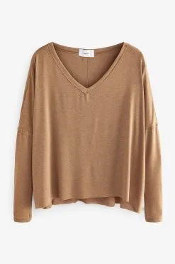 Next Raw Edge V-Neck Long Sleeve Top 14 Next Raw Edge V-Neck Long Sleeve Top -Women's Shirts & Blouses Sales C50 967s5