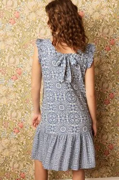 Next Ruffle Sleeve Tie Back Mini Dress With Linen 9 Next Ruffle Sleeve Tie Back Mini Dress With Linen -Women's Shirts & Blouses Sales C50 994s3